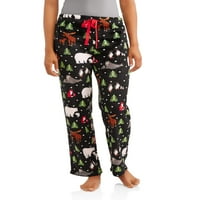 Kadın Süper Minky Peluş Pijama Uyku Pantolonu