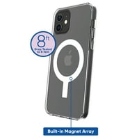 onn. MagSafe Uyumlu Çift Katmanlı iphone için kılıf Mini, Temizle
