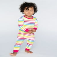 Küçük Yıldız Bebek ve Yürümeye Başlayan Kız Uzun Kollu Gömlek ve Pantolon Pijama