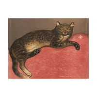 Ticari Marka Güzel Sanatlar 'Minderde Kedi' Thophile'den Tuval Sanatı-Alexandre Steinle