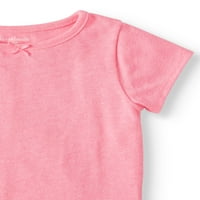 Garanimals Kız Bebek Düz ve Grafikli Tişörtler, Çoklu Paket