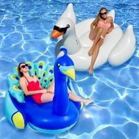 Swimline Vinil Tavuskuşu ve LED Kuğu Kaz Kuş Havuzu Şamandıra, Çok Renkli