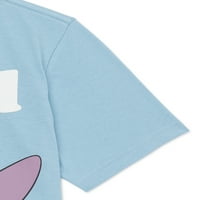 Disney Erkek Lilo ve Dikiş Grafik Kısa Kollu Ekip Boyun T-shirt, Boyutları XS-2XL