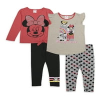 Minnie Mouse Yürümeye Başlayan Kız Modası Mi & Match, 4'lü Kıyafet Seti