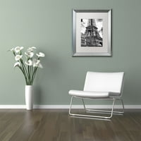 Marka Güzel Sanatlar Eyfel Kulesi Paris II Philippe Hugonnard'ın Tuval Sanatı, Beyaz Mat, Gümüş Çerçeve