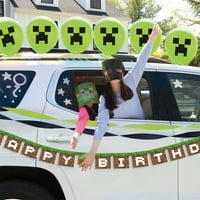 Minecraft Doğum Günü Araba Geçit Töreni Dekorasyon Seti