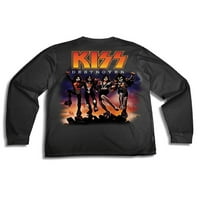 Erkek ÖPÜCÜK Destroyer Rock and Roll Logo Uzun Kollu grafikli tişört