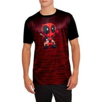 Deadpool kawaii Erkek grafik poli tişört