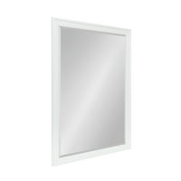 DesignOvation Bosc Çerçeveli Dekoratif Dikdörtgen Duvar Aynası, 27.5x39. Beyaz